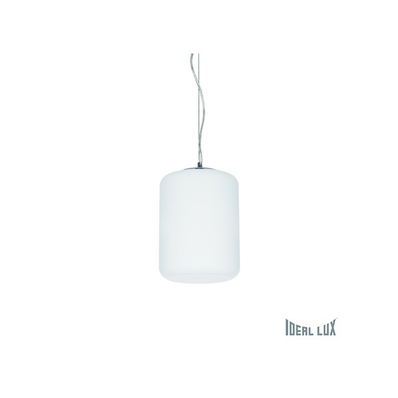 Ideal Lux Hängeleuchte - Ideal Lux KEN Small Bianco 1x60W E27 Kronleuchter - weiß, chrom