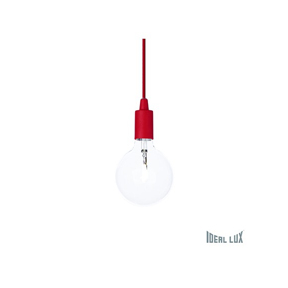 Ideal Lux Hängeleuchte - Pendelleuchte EDISON Rosso 1x60W E27 - rot