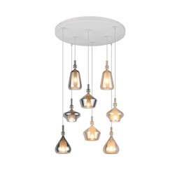 Trio T349430817 Pendel-Kronleuchter ALDEA | 8x10W E14