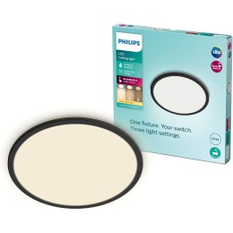 Philips 8719514327283 LED Deckenleuchte Super Slim 1x18w | 1500lm | 2700k | IP44