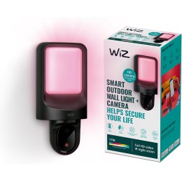 Philips WiZ 8720169072114 LED Außenleuchte mit Kamera | 17W integrierte LED-Quelle | 2700K