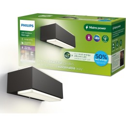 Philips 8720169257313 LED Außenwandleuchte Stratosphere | 3,8W integrierte LED-Quelle | 800lm | 2700