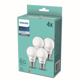 Philips 8718699718077 LED-Lampe 4x8w / 60W | E27 | 806lm | A60 | 4000k