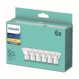 Philips 8718699777890 LED Set Lampen 6x4,7w-50w | Gu10 | 345lm | 2700k