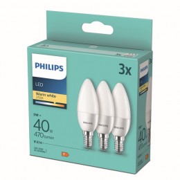 Philips 8719514313385 LED-Lampen 3x5W / 40W | E14 | 470lm | B35 | 2700k