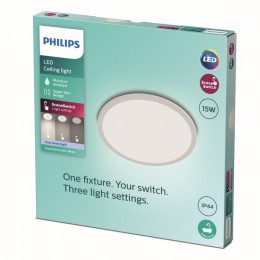 Philips 8719514327221 LED-Deckenleuchte Super Slim 1x15w | 1500lm | 4000k | IP44