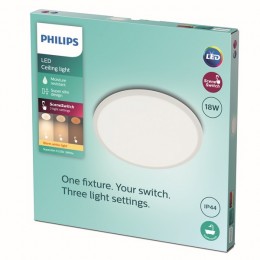 Philips 8719514327269 LED Deckenleuchte Super Slim 1x18w | 1500lm | 2700k | IP44