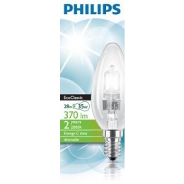 Philips Leuchtmittel Halogen Classic 28W E14 230V B35 CL 1CT/15