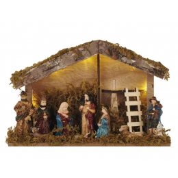 Emos DCWW31 LED Weihnachtsdekoration - Weihnachtskrippe 0,36W | 6 LEDs | 2xAA | 2700K | IP20