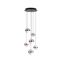 Ideal lux 321172 LED Pendel-Kronleuchter GALAXY | 58W integrierte LED-Quelle | 5750lm | 3000K
