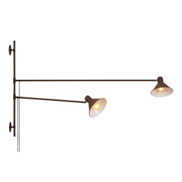 Luce Ambiente Design I-DUETTO-AP2-BRO Wandleuchte DUETTO | 2×60W E27