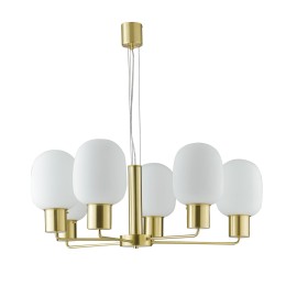 Luce Ambiente Design I-FELLINI-S6 ORO Pendel-Kronleuchter FELLINI E27