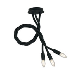 Luce Ambiente Design I-LOVER-3-NERO Pendel-Kronleuchter LOVER | 3×60W E14