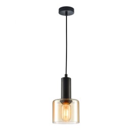 Italux PND-65342-1-BK+AMB Pendel-Kronleuchter Santia E27
