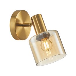Italux WL-65342-1 BRO+AMBER Wandleuchte Santia E27