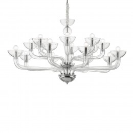 Ideal Lux 044248 Kronleuchter Casanova transparente 16x40W | E14