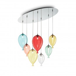 Ideal Lux 100937 Kinder Kronleuchter Clown 7x40W | G9