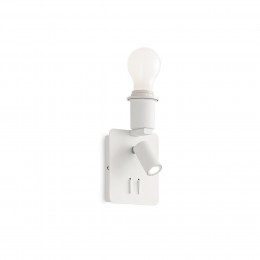 Ideal Lux 239521 Wandleuchte mit Schalter Gea Mapa ohne Lampenschirm 1x60W + 1x3W | 3000K