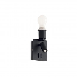 Ideal Lux 239545 Wandleuchte mit Schalter Gea Mapa ohne Lampenschirm 1x60W + 1x3W | 3000K