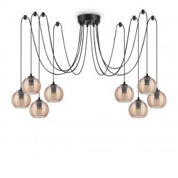 Ideal Lux 241173 Pendelleuchte Riga 8x60W | E27