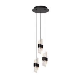 Lucide L134962130 LED Pendel-Kronleuchter KLIGANDE | 3x8W integrierte LED-Quelle | 3x600lm | 2700K