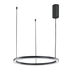 Luce Ambiente Design HOOP-S60-NER LED Pendel-Kronleuchter HOOP | 30W integrierte LED-Quelle