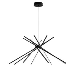 Luce Ambiente Design SHANGHAI-S8 NERO LED Pendel-Kronleuchter SHANGHAI | 56W integrierte LED-Quelle