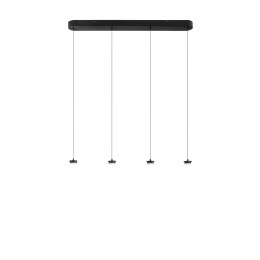 Luce Ambiente Design BASE-S-RT4-NER LED Pendel-Kronleuchter BASE | 16W integrierte LED-Quelle