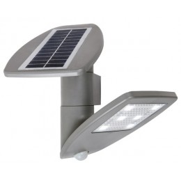 Lutec LT6901101000 LED Solar-Wandleuchte mit Sensor Zeta 1x2W | 200L | 4000K | IP44