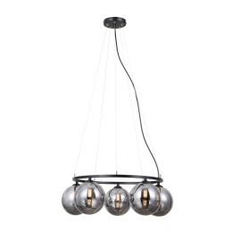 Italux PND-1098-5R-BK Pendel-Kronleuchter Molite G9