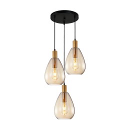 Italux PND-27812-3A-BRO-AMB Pendel-Kronleuchter Zulo E27
