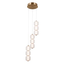 Italux PND-34362-9-HBR-OPAL LED Pendel-Kronleuchter Ganti | 20W LED | 2170lm | 3000K