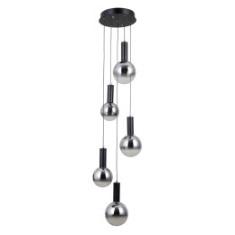 Italux PND-34378-5S-BK LED Pendel-Kronleuchter Strela | 25W LED | 1450lm | 3000K