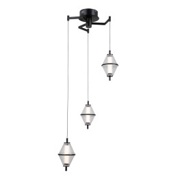 Italux PND-34395-3-BK LED Pendel-Kronleuchter Fuente | 15W LED | 1108lm | 3000K