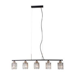 Italux PND-40814-5-BK-HBR Pendel-Kronleuchter Simona E14