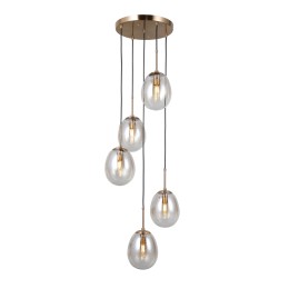 Italux PND-40825-5-GD Pendel-Kronleuchter Meolo E14
