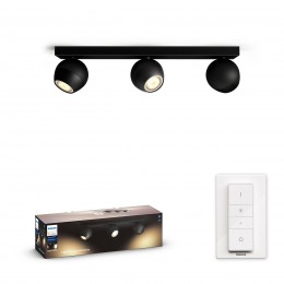 Philips Hue 50473/30/P6 LED Spotleuchte Buckram 3x5,5W | GU10 | 2200-6500K