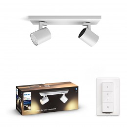 Philips Hue 53092/31/P6 LED Deckenleuchte Runner 2x5,5W | GU10 | 2200-6500K