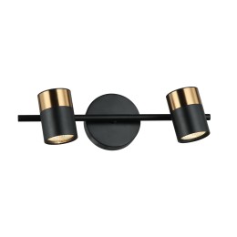 Italux WL-58892-2-BK-BRO Spot-Wandleuchte Elice GU10