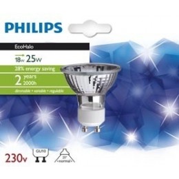 Philips 18W GU10 Leuchtmittel - EcoHalo Twist 18W GU10 230V 25D 1BC/10